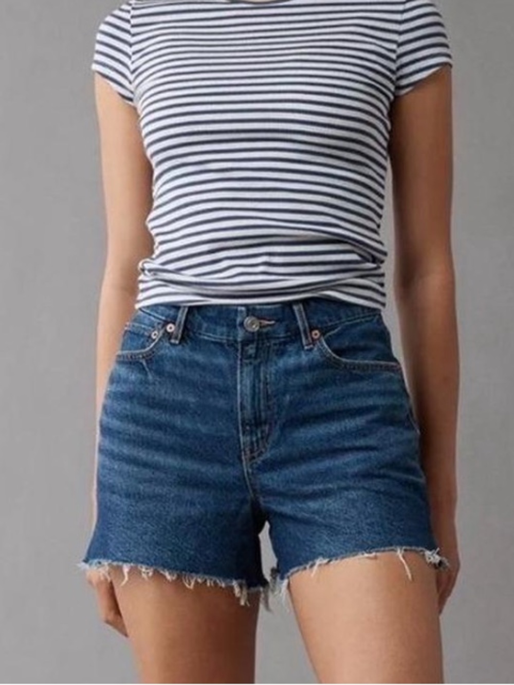 NWOT American Eagle Curvy Midi Denim Shorts (size 16)